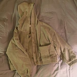 UO sage green scrunchy jacket